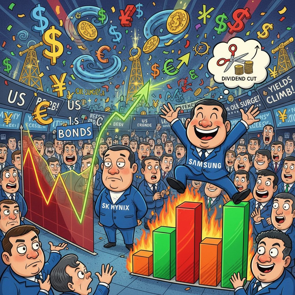 삼성전자와 SK하이닉스가 주목받는 시장, 배당락에도 삼성전자가 상승