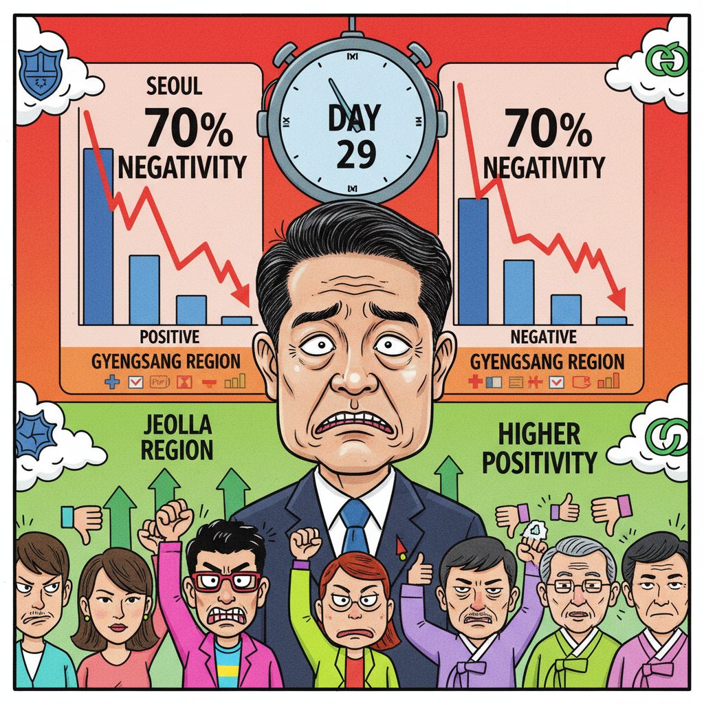 이재명 대통령, 국정수행 평가 하락…30대와 서울에서 특히 부정평가 높아