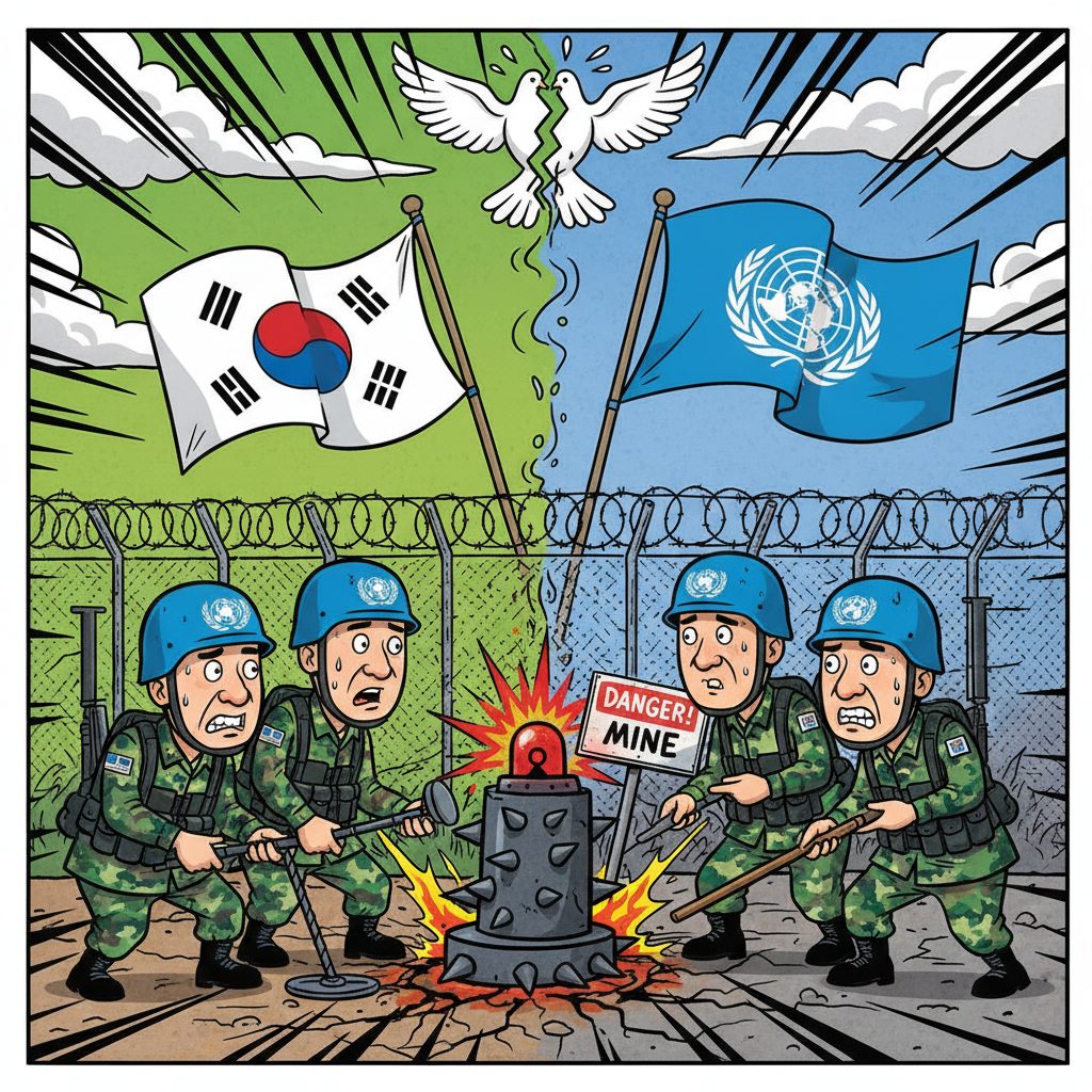 DMZ에서 지속된 조사: 유엔이 북한 수지 반보병지뢰 발견으로 정전협정 위반을 강조