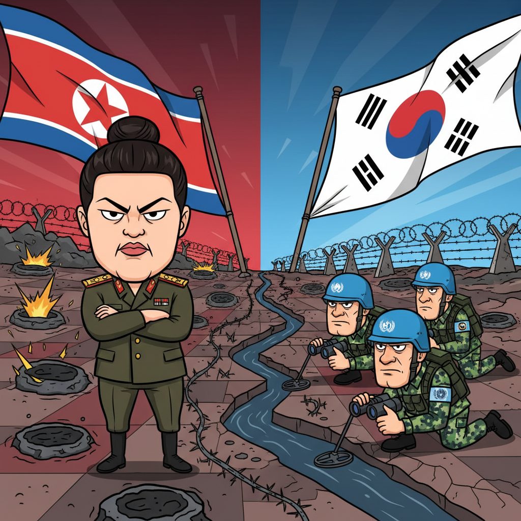 북한과 국제사회의 긴장 상황, DMZ 지뢰 사건에 대한 갈등 더욱 심화