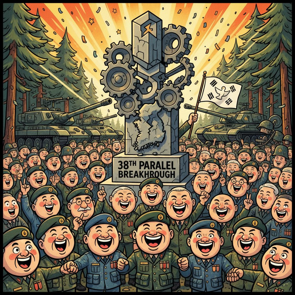 1950년 38선 돌파, 육군 3군단 전승 기념식 열리다
