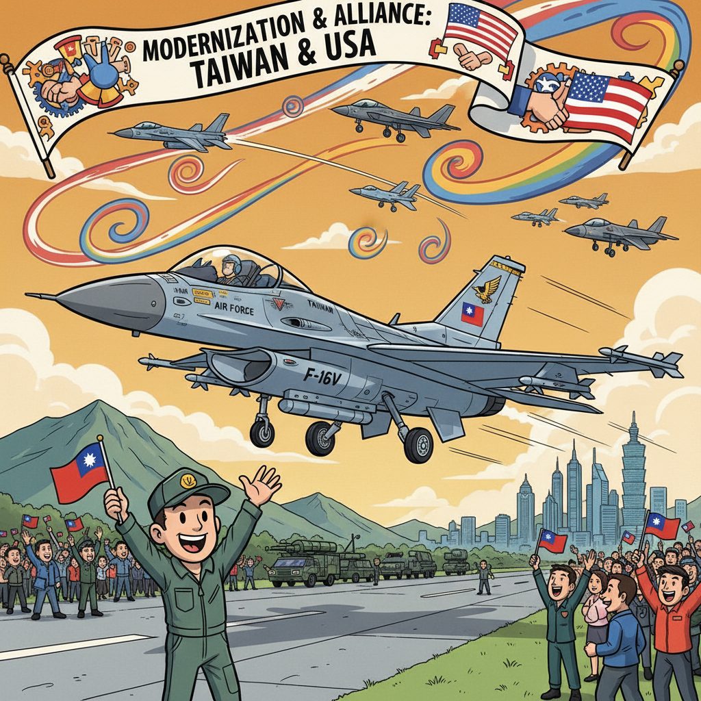 29년 만에 대만이 미국산 최신 전투기 F-16V를 수령, 군사력 강화