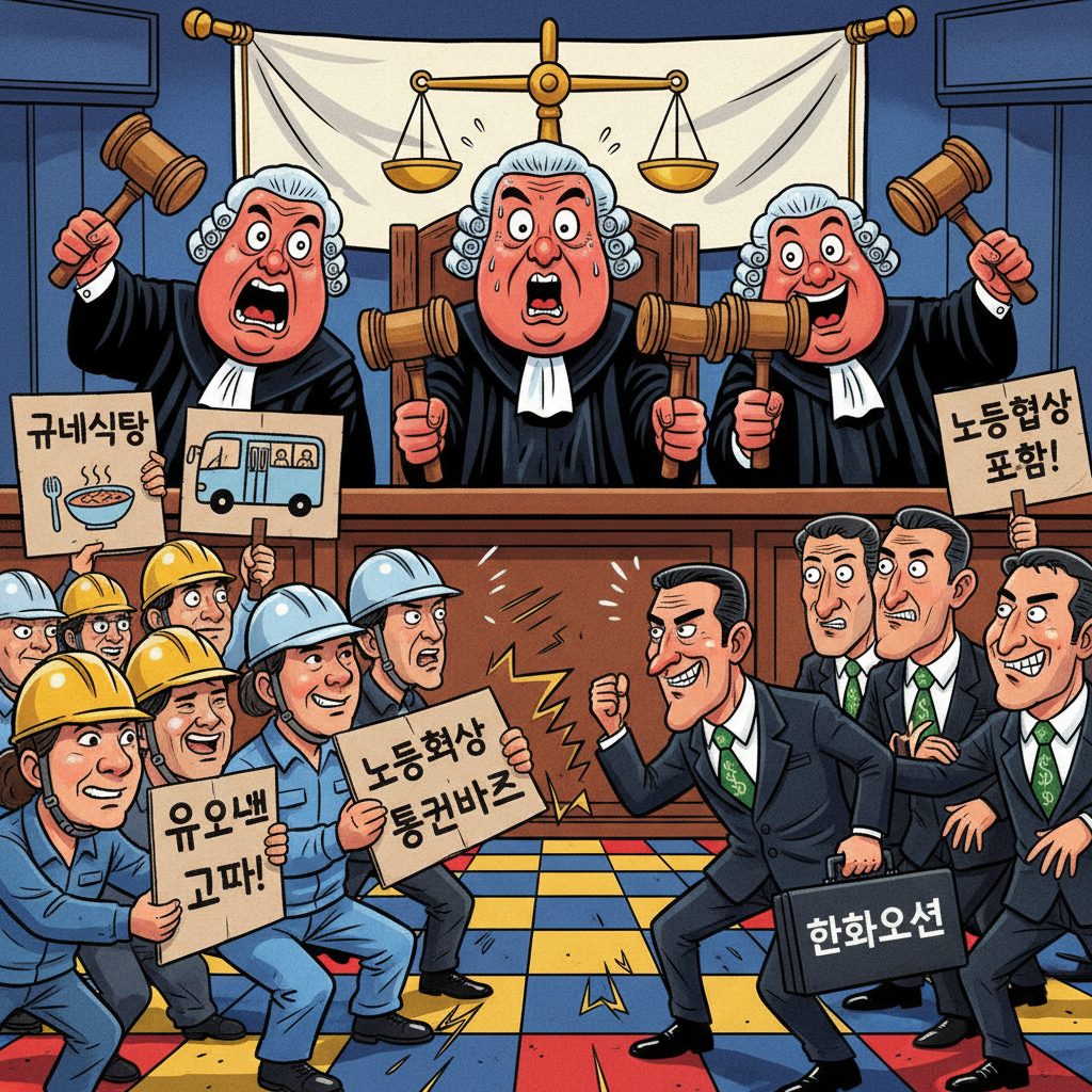 한화오션, 웰리브지회 교섭 포함 요구에 대해 법원 판결 받아 집행정지 기각…직접 교섭 요구