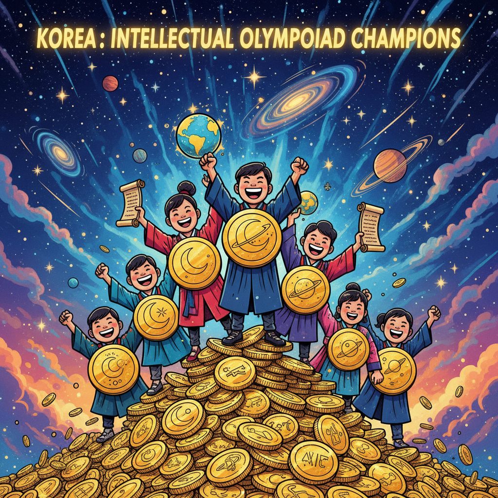 한국 대표단, 천문올림피아드에서 역사적 금메달 승리
