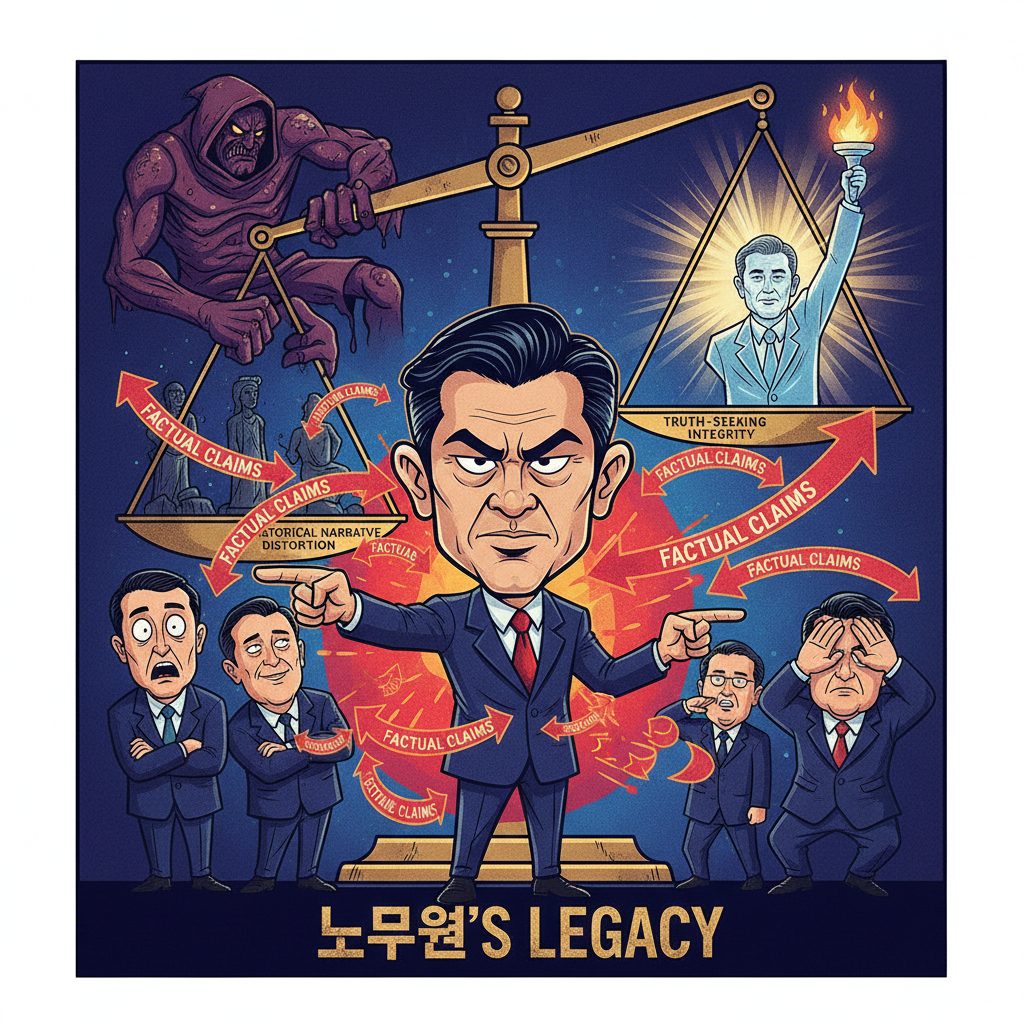 노무현 신화를 부정하는 한동훈의 팩트 중심 주장에 대한 반발