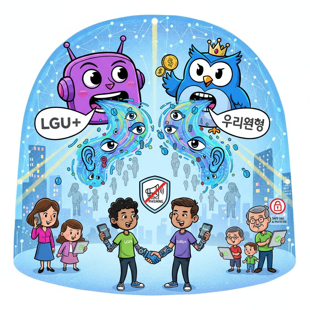 LGU+와 우리은행, 통화 단계에서 보이스피싱 방지를 위한 혁신적인 금융안전 서비스 발족